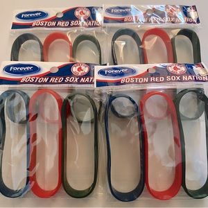 BNIP BOSTON RED SOX NATION - PACK OF 12 SILICONE BRACELETS